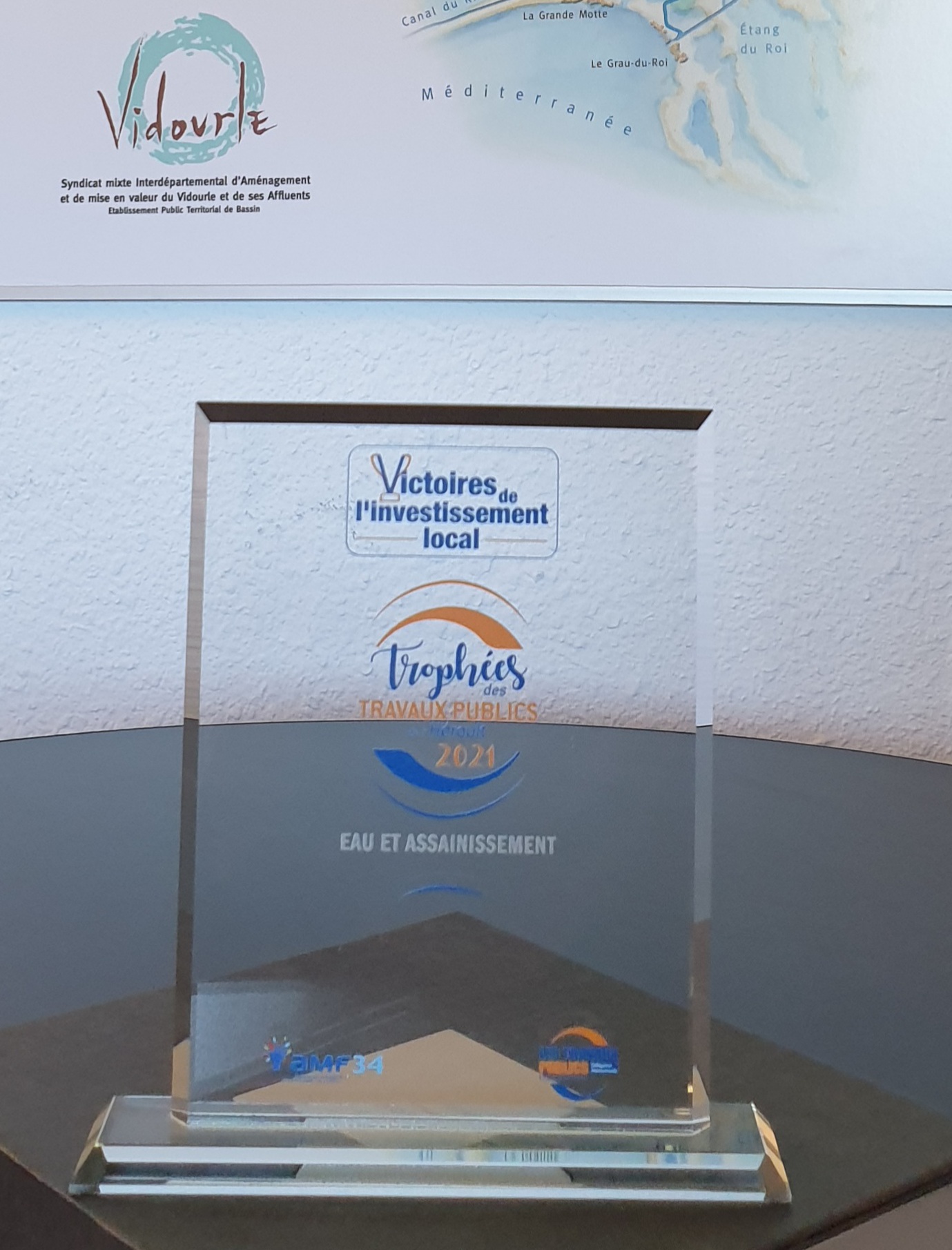 L’EPTB Vidourle, lauréat du prix “Victoires de l’Investissement Local de l’Hérault” dans la catégorie “Réalisations Eau et Assainissement”.